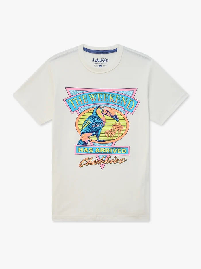The Toucan Do It (Boys Non Pocket Graphic T-Shirt)-White - Image 1 - Chubbies Shorts