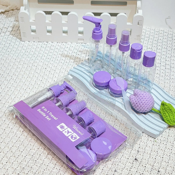 Travel Refillable Bottles Set with Pouch – Empty Toiletry Containers