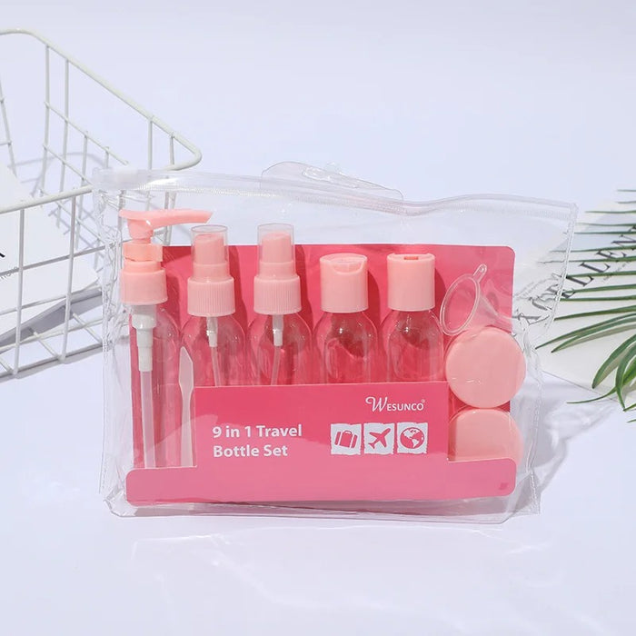 Travel Refillable Bottles Set with Pouch – Empty Toiletry Containers