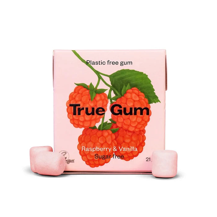 True Gum Sugar Free Chewing Gum Raspberry & Vanilla 21g