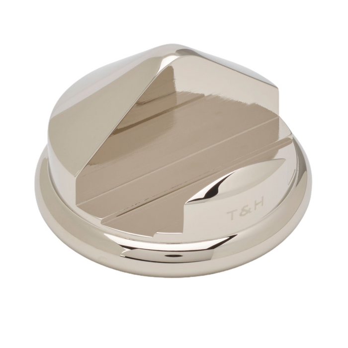 T&H forkrommet stativbase til Mach 3 og Fusion med inngravert logo