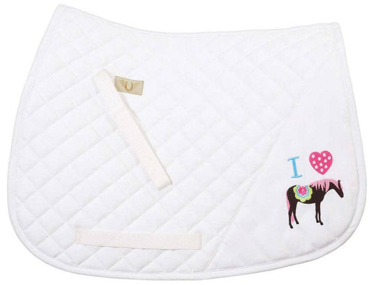 TuffRider I Heart Pony Girl Saddle Pad