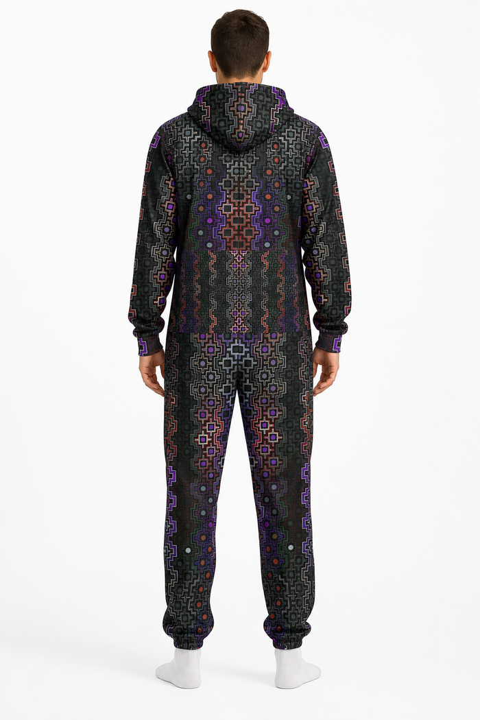 Twilight Healing Fashion Jumpsuit — lifestyle view 02 — 02-back-hood-down