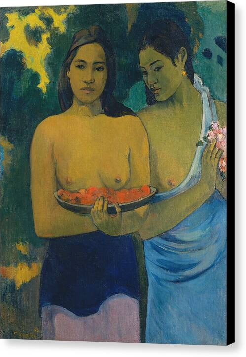 Two Tahitian Women - Canvas Print