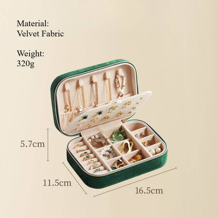 Two Tier Velvet Jewelry Case