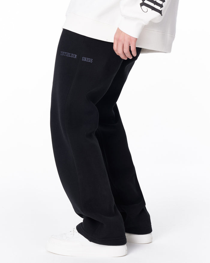 Unyieldingness Oversized Baggy Black Sweatpants