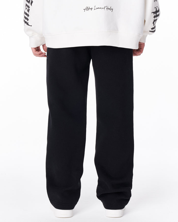 Unyieldingness Oversized Baggy Black Sweatpants (5)