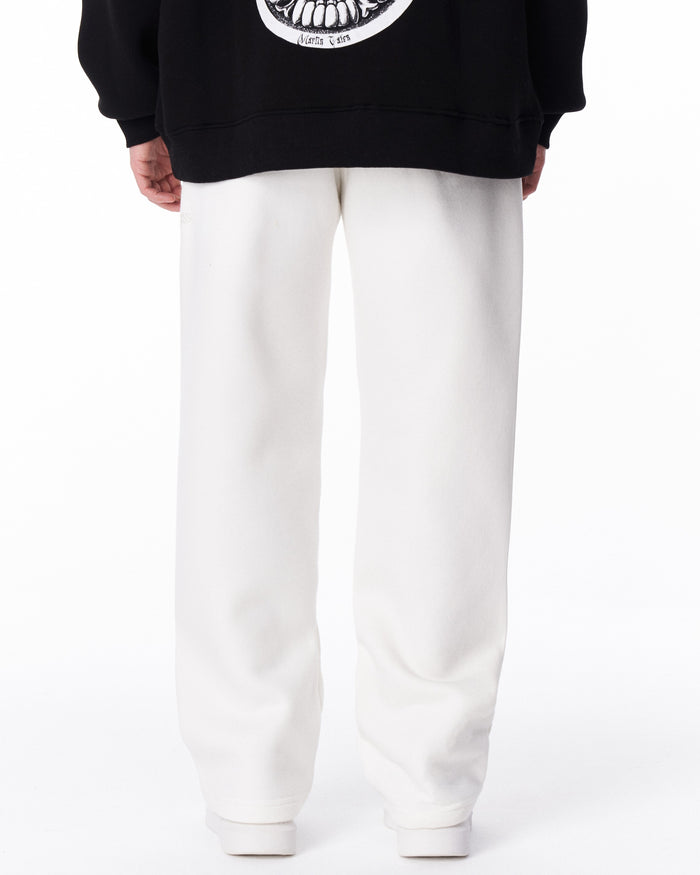 Unyieldingness Oversized Baggy White Sweatpants (2)