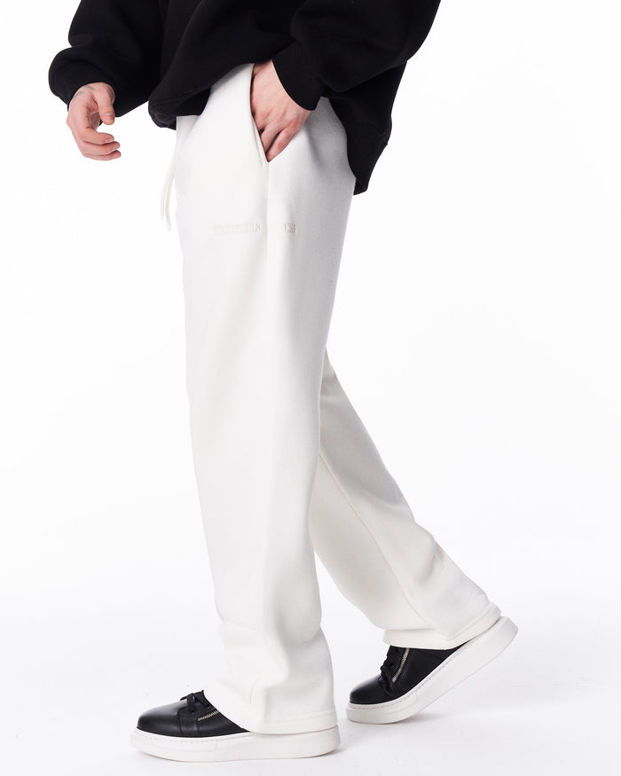 Unyieldingness Oversized Baggy White Sweatpants (7)