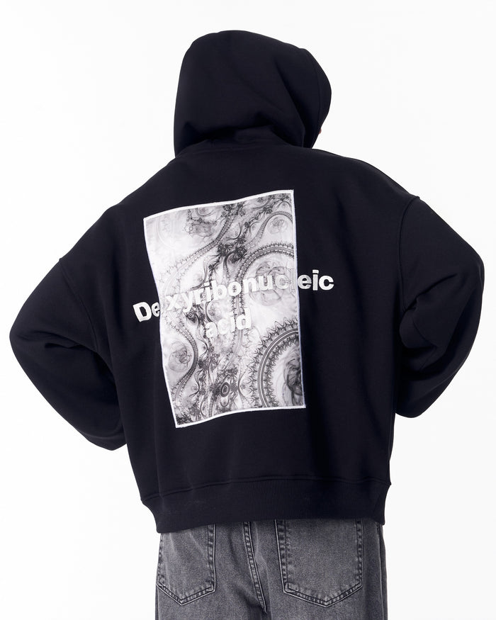 Urban DNA Applique Patch Black Hoodie