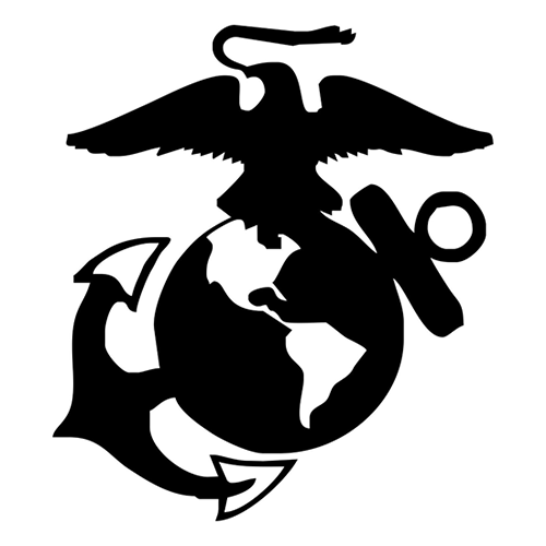 1/300 - 1/600 United States Marine Logo in Red Water Slide Decals - Combat Miniatures