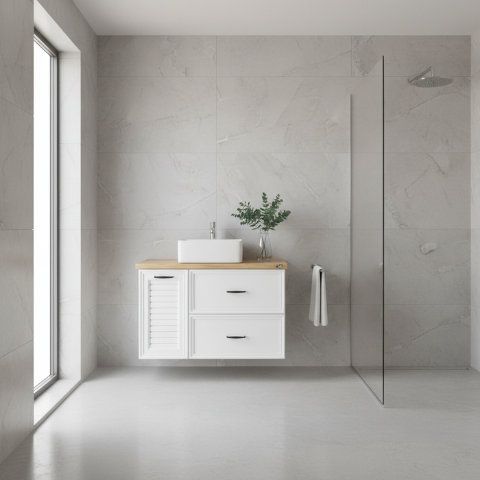 Vanity - Elite Series Pinewood - 100% Water Proof 800mm White