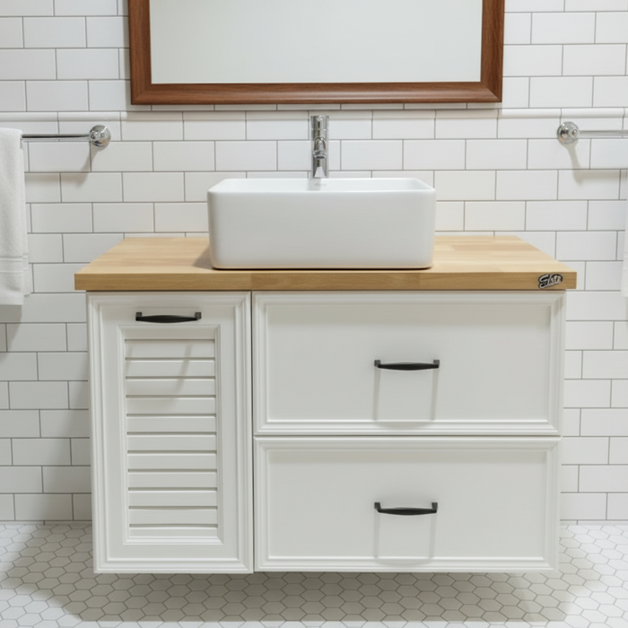 Vanity - Elite Series Pinewood - 100% Water Proof 800mm White