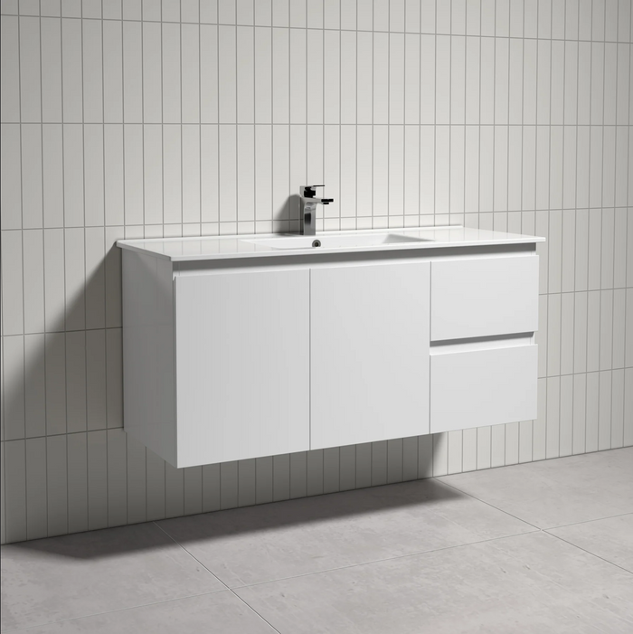 Vanity - Heron Series Plywood in White Color - 100% Water Proof
