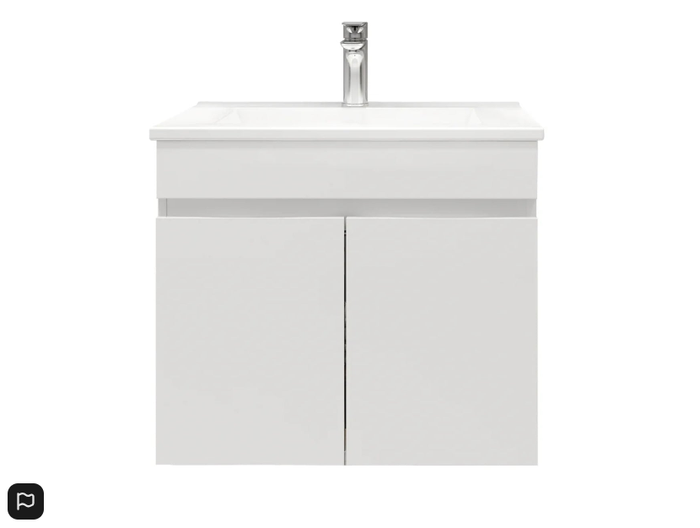 Vanity - Heron Series Plywood in White Color - 100% Water Proof