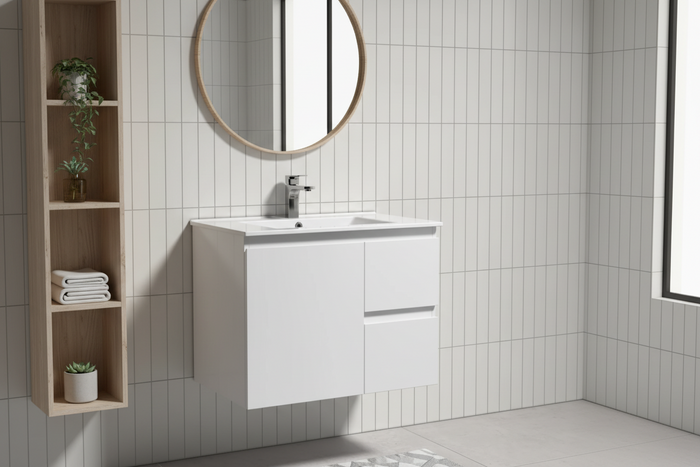 Vanity - Heron Series Plywood in White Color - 100% Water Proof