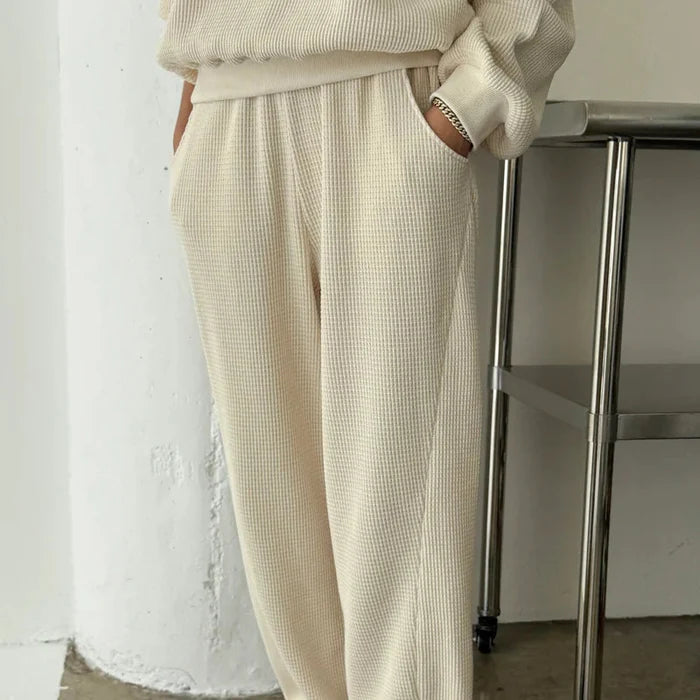 Waffle Lo Pants in Naturel