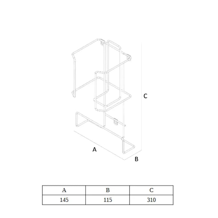 Wall-Mount Iron Holder – White
