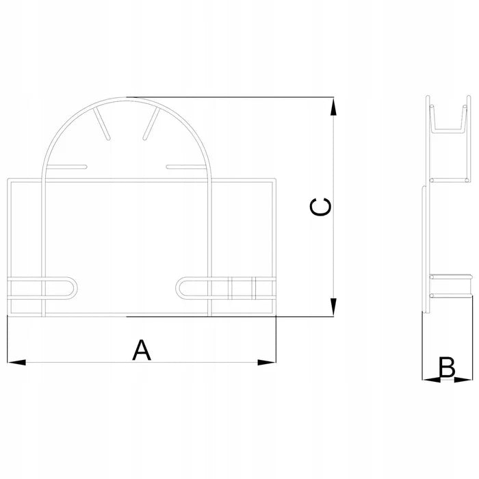 Wall Mount Vacuum Hose Holder, Vacuum Hose Hanger - Small - Anthracite
