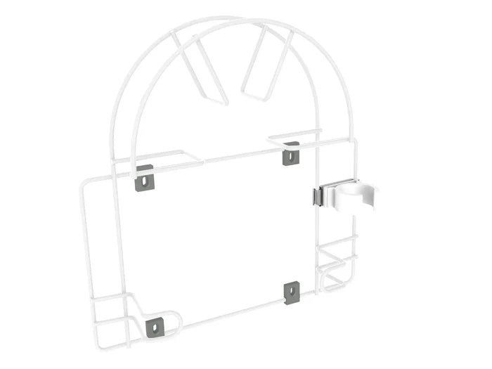 Wall Mount Vacuum Hose Holder, Vacuum Hose Hanger - Small - White