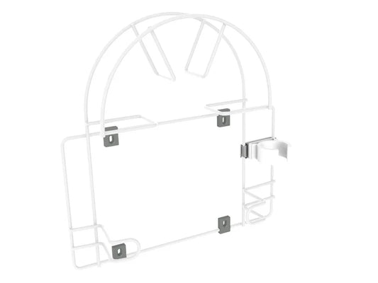 Wall Mount Vacuum Hose Holder, Vacuum Hose Hanger - Small - White