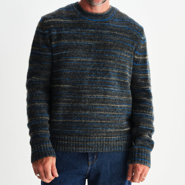 Wilde Crew in Grey/Teal Spacedye