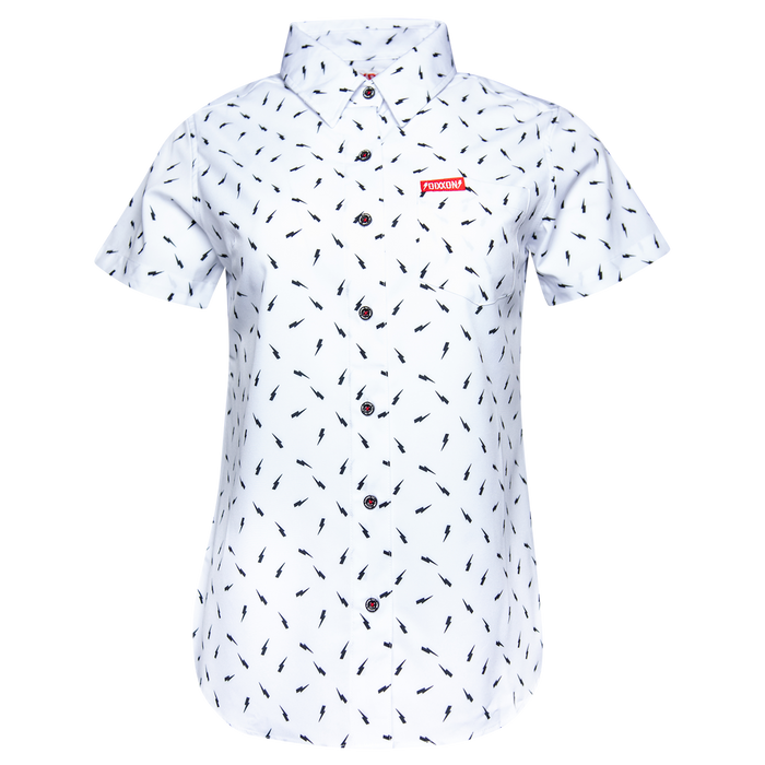 Women's Bolt Party Shirt - White & Black