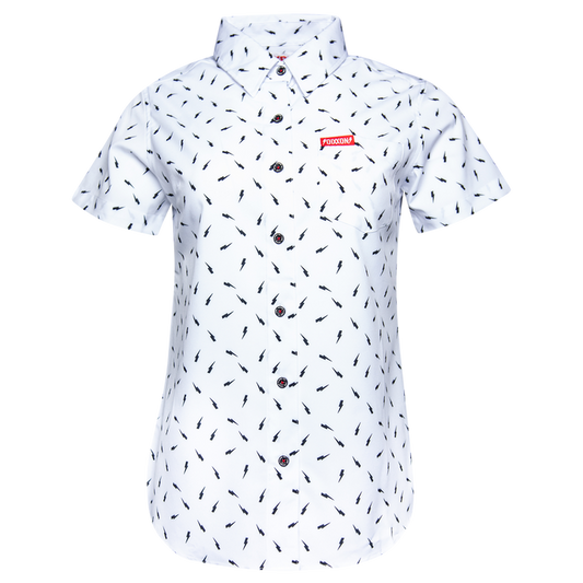 Women's Bolt Party Shirt - White & Black