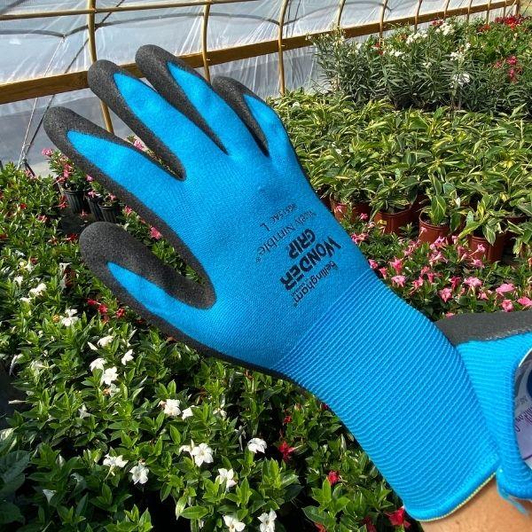 royal blue ladies gardening gloves lightweight