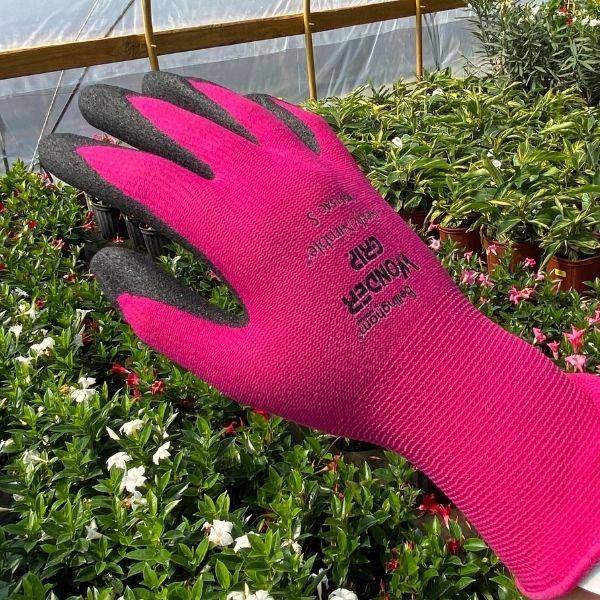 bright pink womens gardening gloves wonder grip