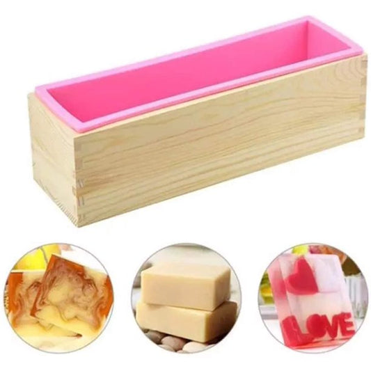 Wooden Rectangle Silicone Soap Mould Design