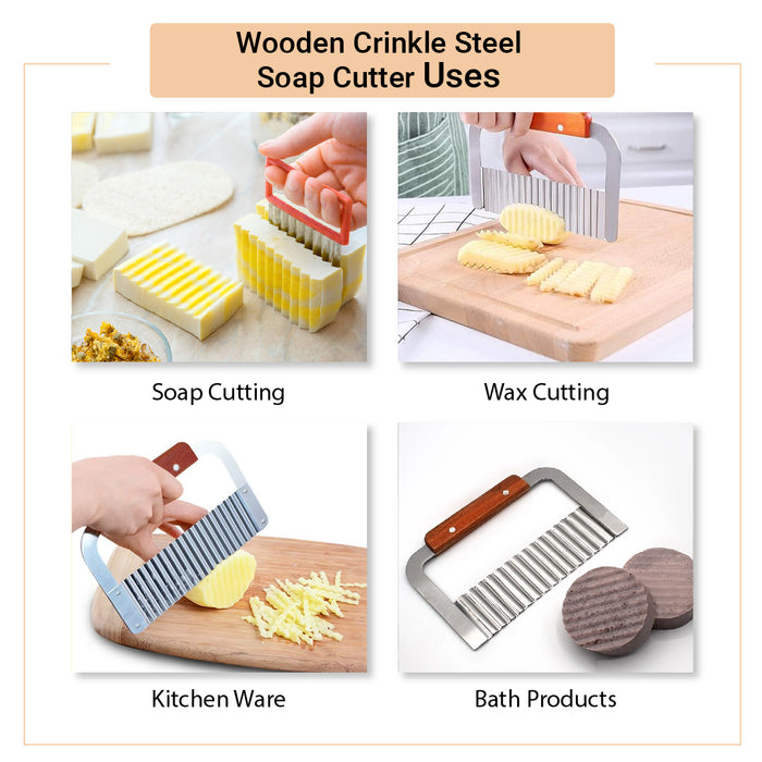 Wooden Soap Cutter Crinkle Steel Uses