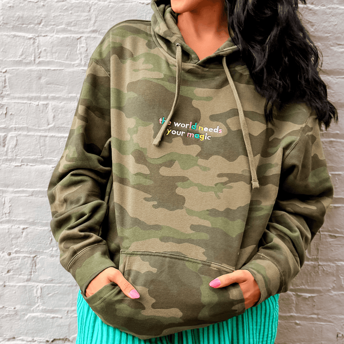 World Needs Your Magic Embroidered Hoodie