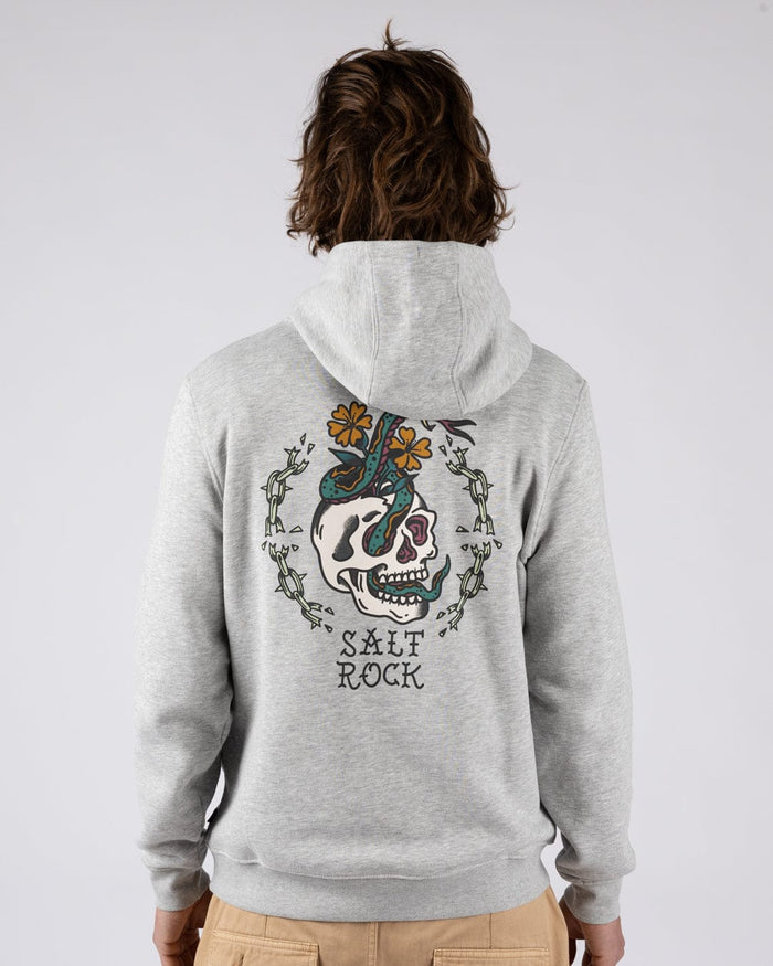 Yesterday's Youth  Mens Pop Hoodie in Grey