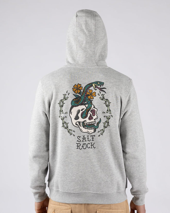 Yesterday's Youth  Mens Pop Hoodie in Grey